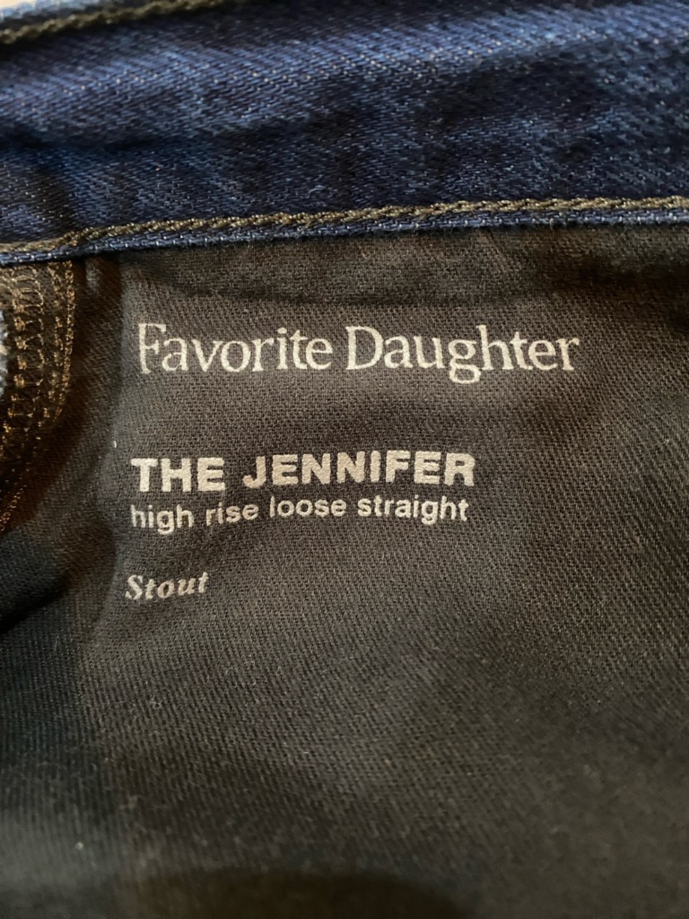 Favorite Daughter High-Rise Straight Jeans - Deep Indigo Blue - Picture 5 of 6